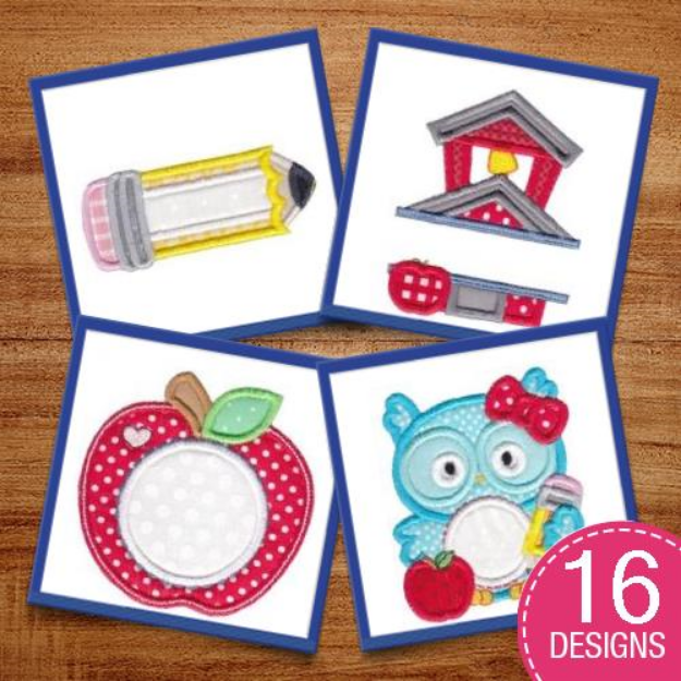 Picture of Split School Applique Embroidery Design Pack