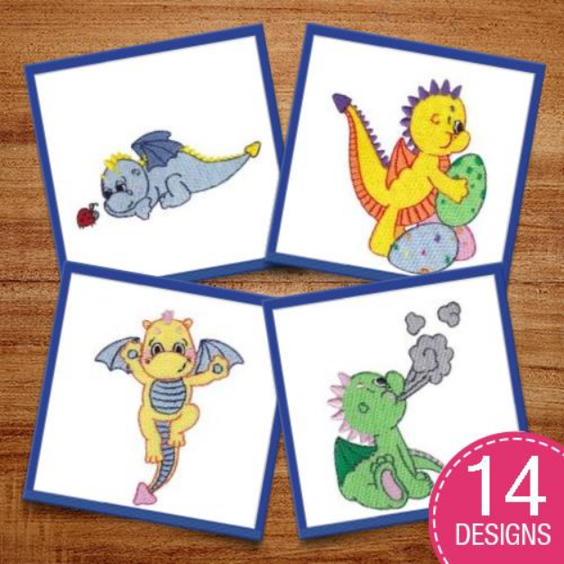 Picture of Baby Dragon Embroidery Design Pack