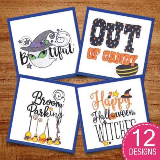 Picture of Halloween Sentiments Too Embroidery Design Pack