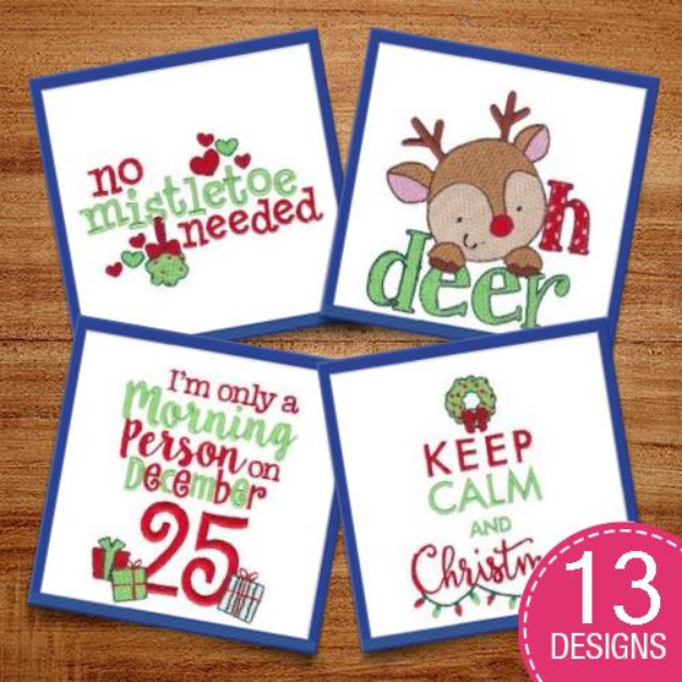 Picture of Christmas Sentiments Eight Embroidery Design Pack