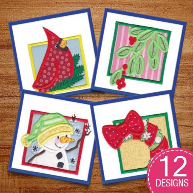 Picture of Framed Christmas Moments Applique Embroidery Design Pack