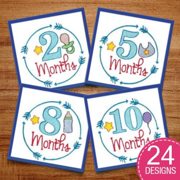Picture of Baby Milestones Embroidery Design Pack