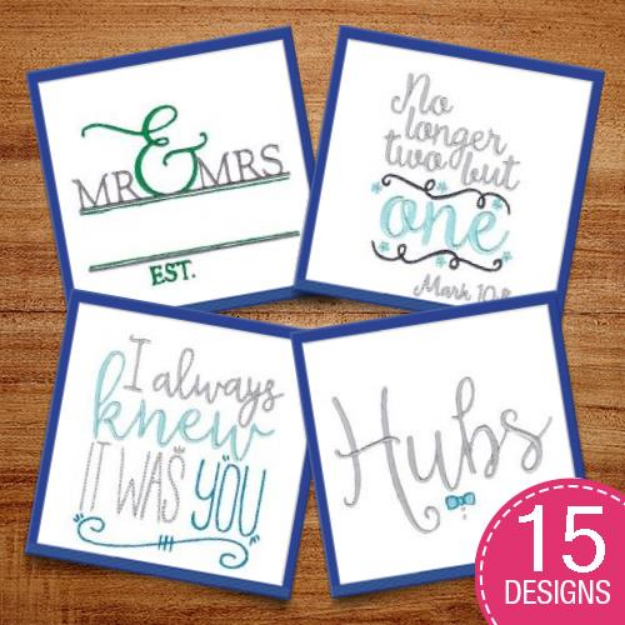 Picture of Mr and Mrs Three Embroidery Design Pack