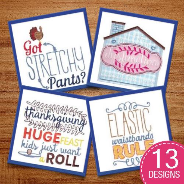Picture of Thanksgiving Sentiments Too Embroidery Design Pack