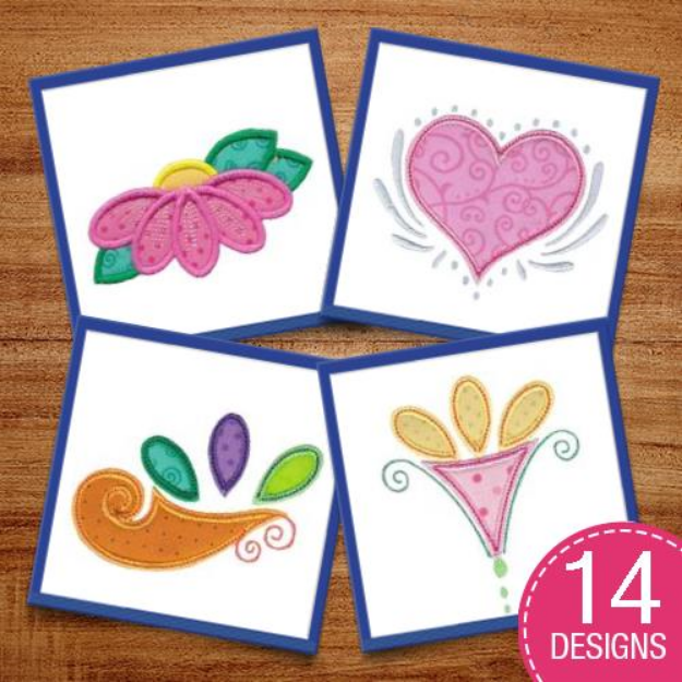 Picture of Doodles Applique Embroidery Design Pack