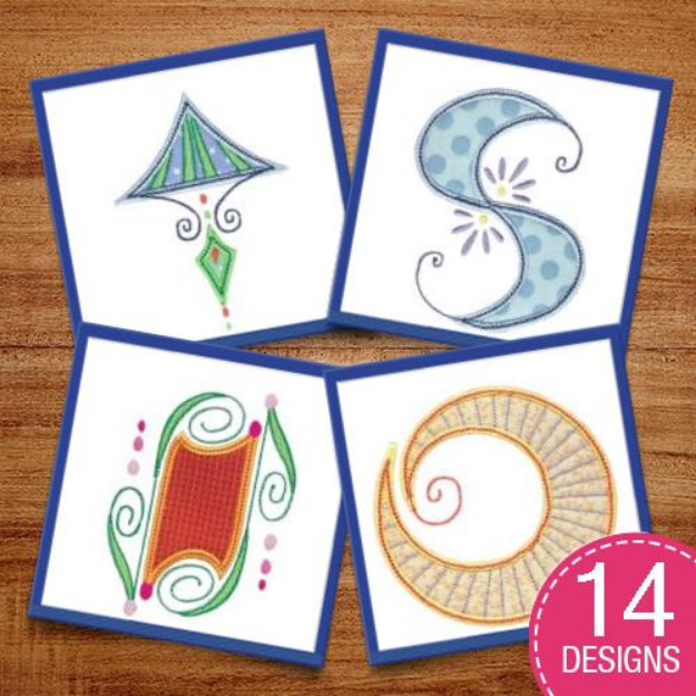 Picture of Doodles Applique Too Embroidery Design Pack