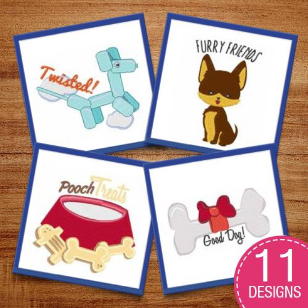 Picture of Love My Pup Embroidery Design Pack