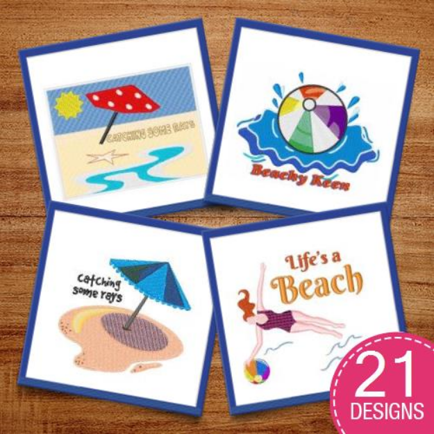 Picture of Fun In The Sun Embroidery Design Pack
