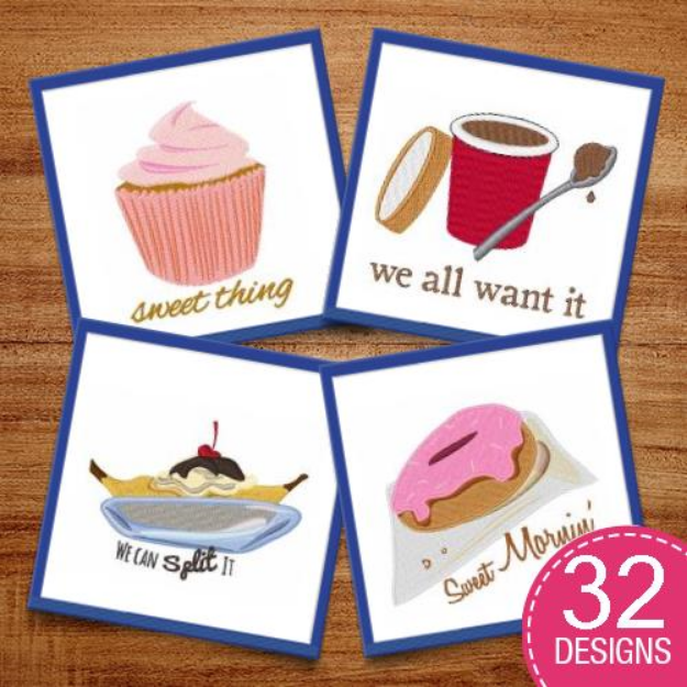 Picture of Sweet Treats Embroidery Design Pack