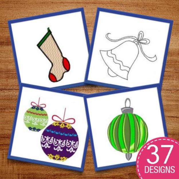 Picture of Christmas Decor Embroidery Design Pack