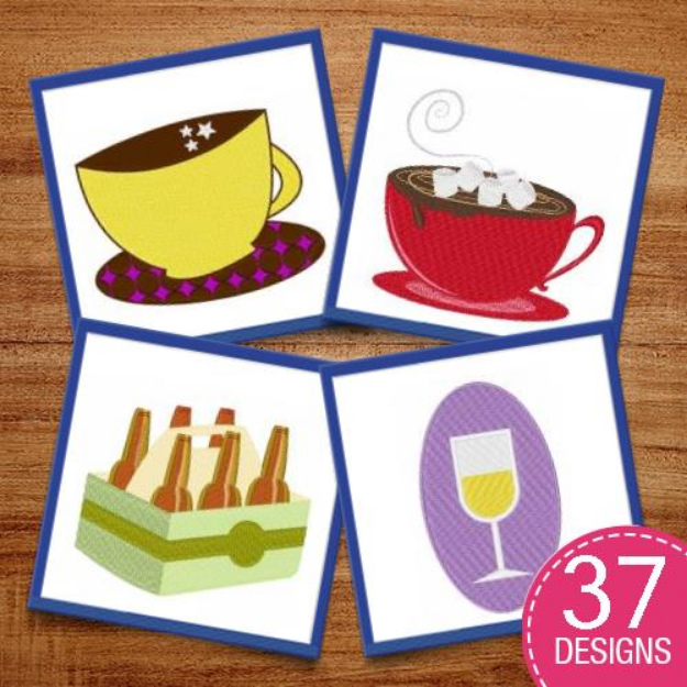 Picture of Take A Drink Embroidery Design Pack