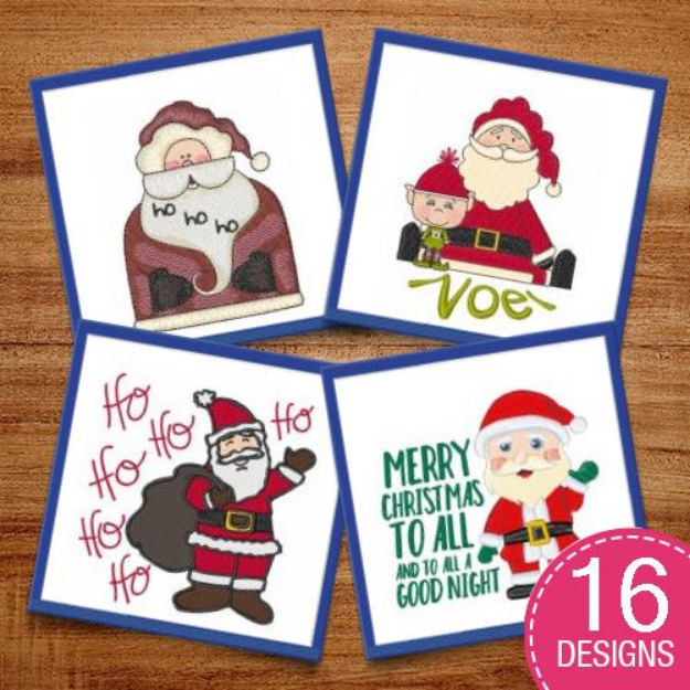 Picture of Santas On The Way Embroidery Design Pack