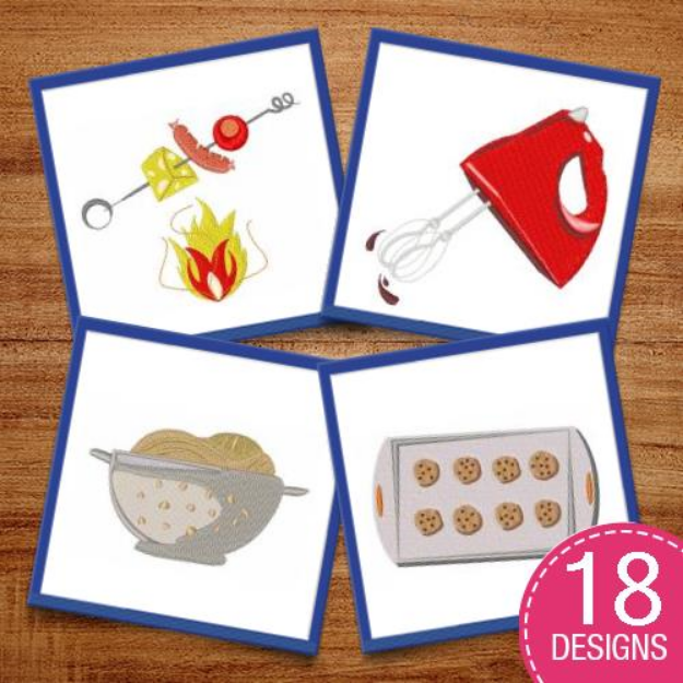 Picture of Cooking Fun Embroidery Design Pack