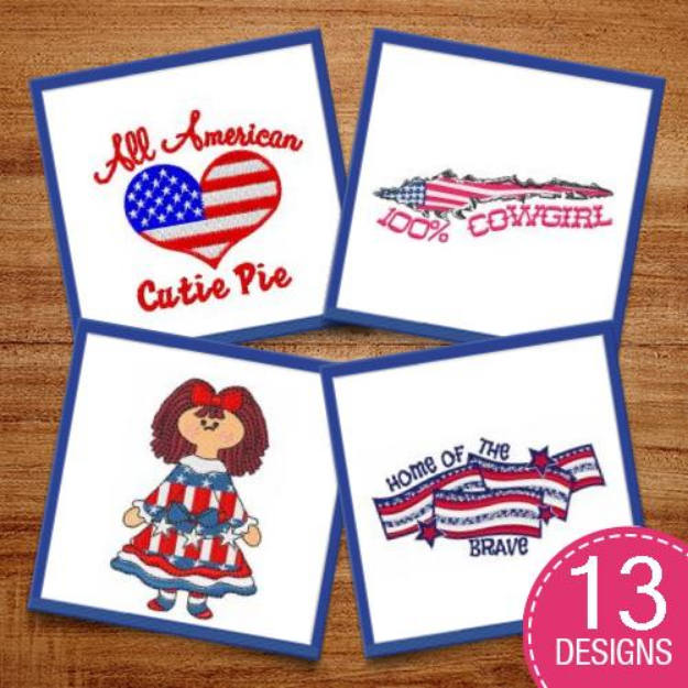 Picture of All American Embroidery Design Pack