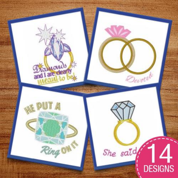 Picture of She Said Yes Embroidery Design Pack