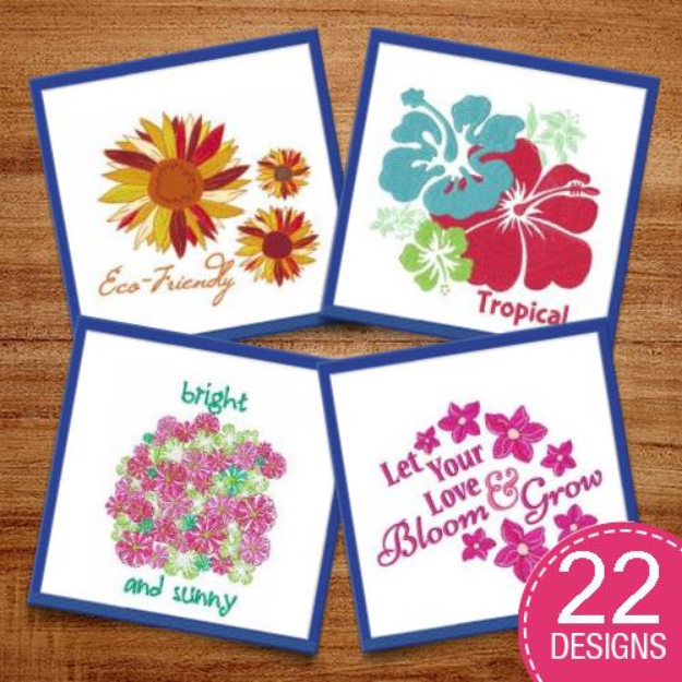 Picture of Bright and Sunny Embroidery Design Pack