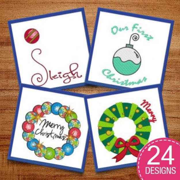 Picture of Be Jolly & Bright Embroidery Design Pack
