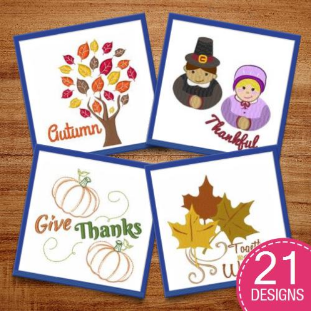 Picture of Happy Harvest Embroidery Design Pack