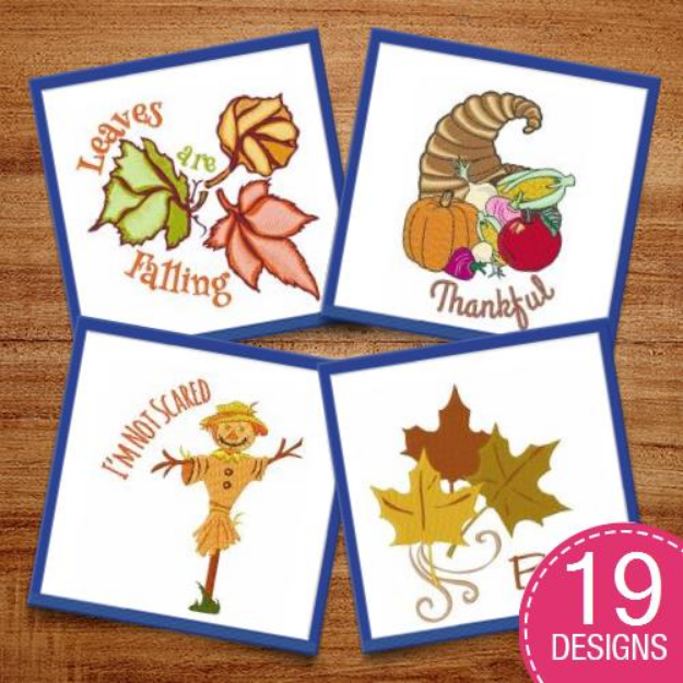 Picture of Leaves Are Falling Embroidery Design Pack