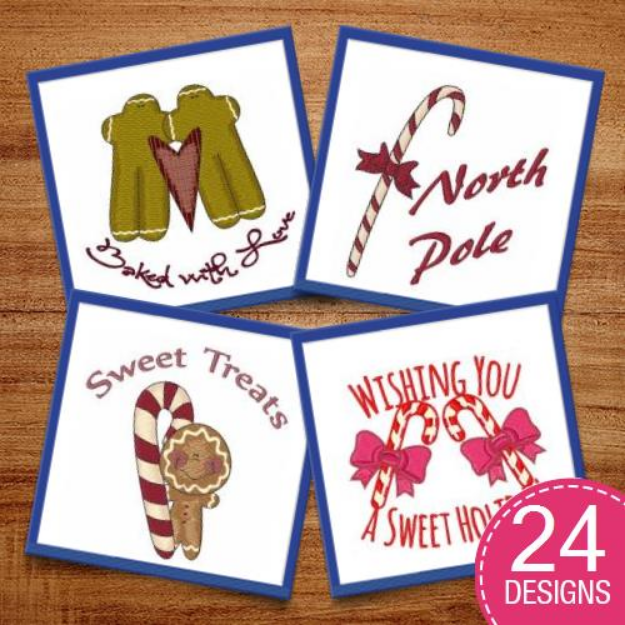 Picture of Sweet Holiday Treats Embroidery Design Pack