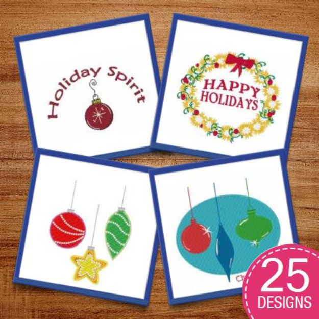 Picture of Holiday Spirit Embroidery Design Pack