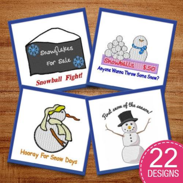 Picture of Snow Divas Embroidery Design Pack