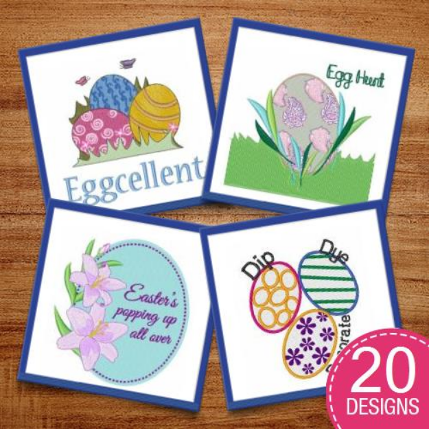 Picture of Easter Greetings Embroidery Design Pack