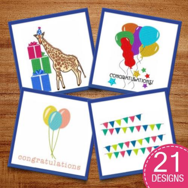 Picture of Birthday Celebrations Embroidery Design Pack