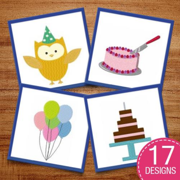 Picture of Happy Birthday Baby Embroidery Design Pack