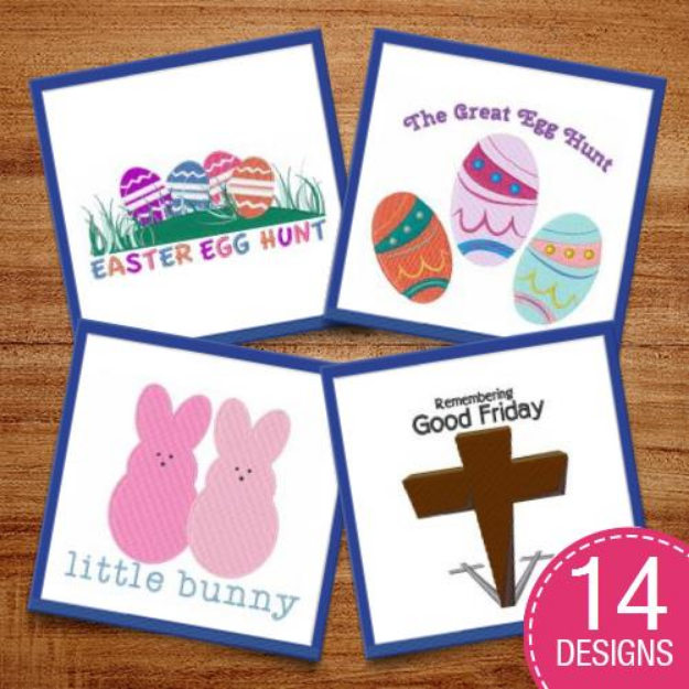 Picture of Eggs For Easter Embroidery Design Pack
