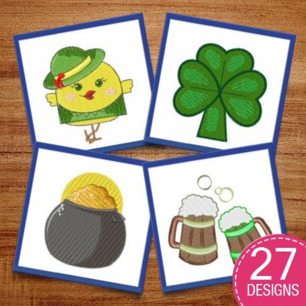 Picture of St. Patricks Day Fun Embroidery Design Pack