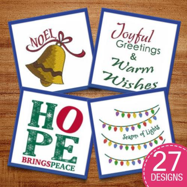 Picture of Joyful Greetings Embroidery Design Pack
