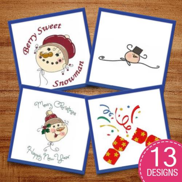 Picture of Merry Christmas Messages Embroidery Design Pack
