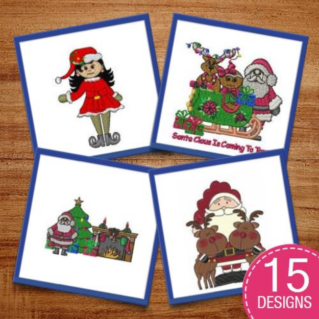 Picture of Holly & Jolly Embroidery Design Pack