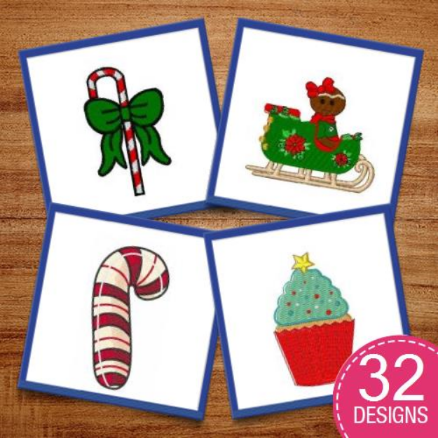 Picture of Christmas Sweets Embroidery Design Pack