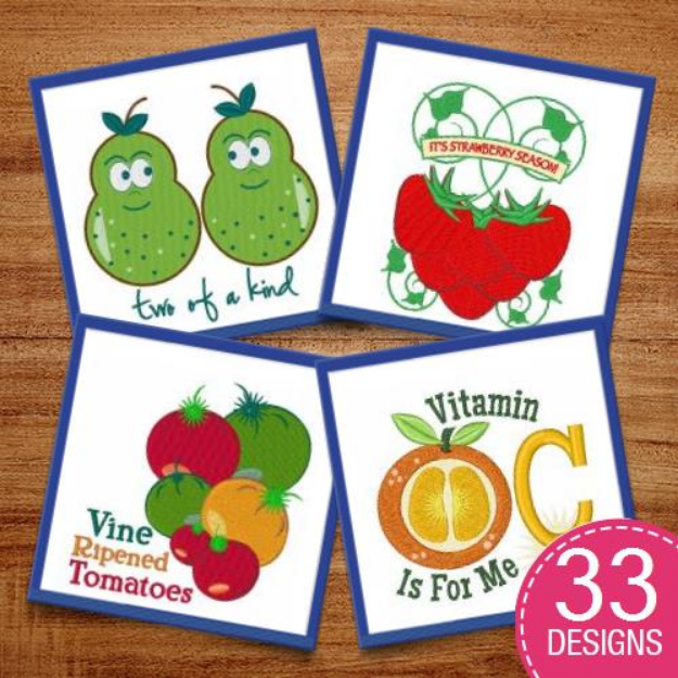 Picture of Fruits Of The Vine Embroidery Design Pack