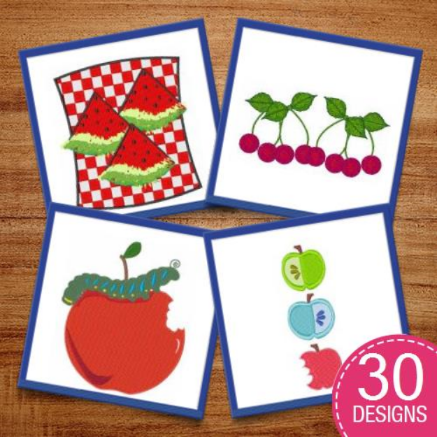 Picture of Summer Fruits Embroidery Design Pack