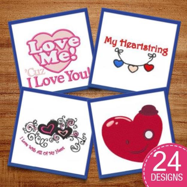 Picture of Love Me! Embroidery Design Pack