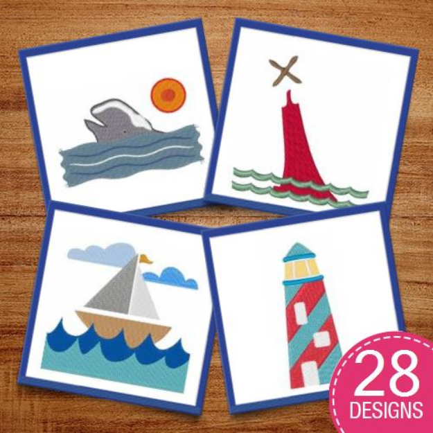 Picture of Nautical Scenes Embroidery Design Pack
