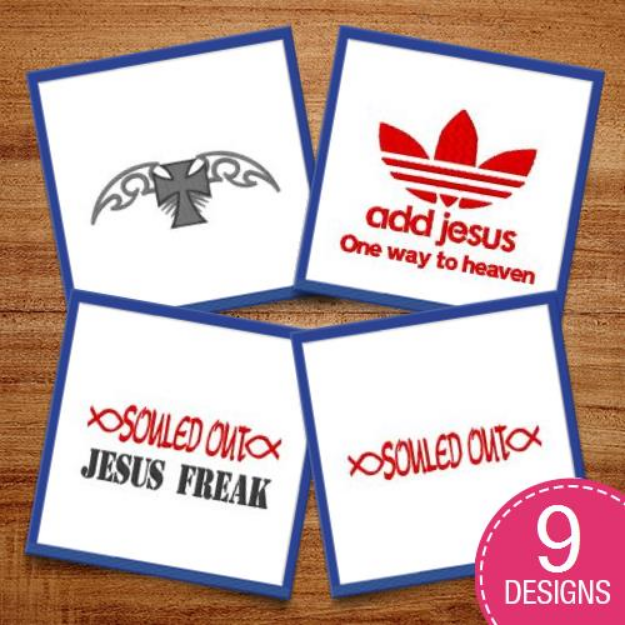 Picture of Add Jesus Embroidery Design Pack