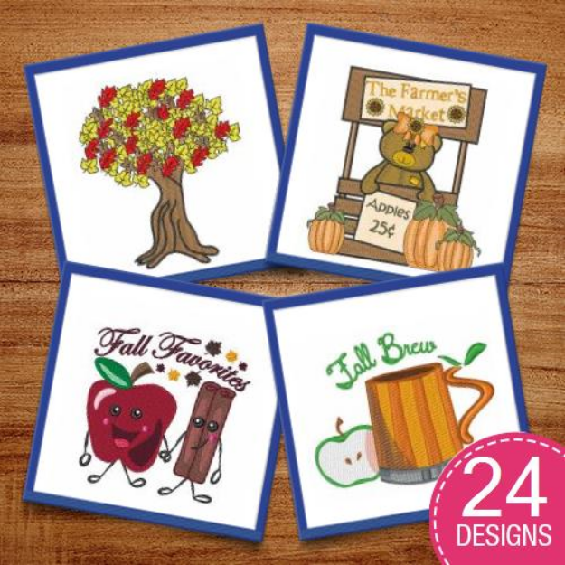 Picture of Fall Favorites Embroidery Design Pack