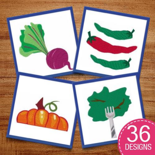 Picture of Very Veggie! Embroidery Design Pack
