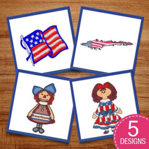 Picture of American Girl Embroidery Design Pack