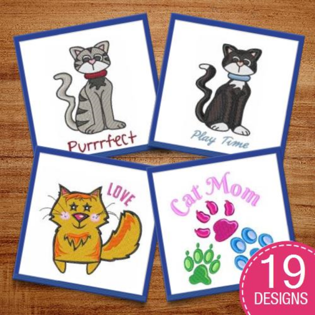 Picture of Cat Lady For Life Embroidery Design Pack
