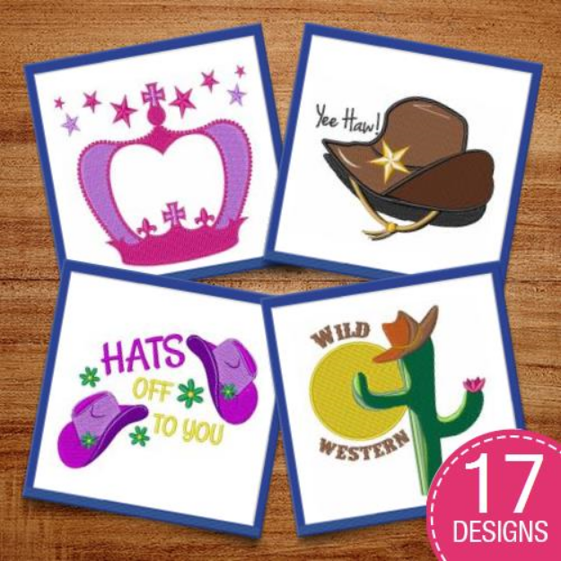 Picture of Tip Of The Hat Embroidery Design Pack