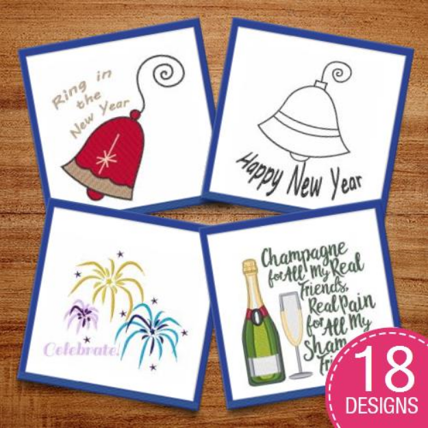 Picture of Celebrate The New Year Embroidery Design Pack