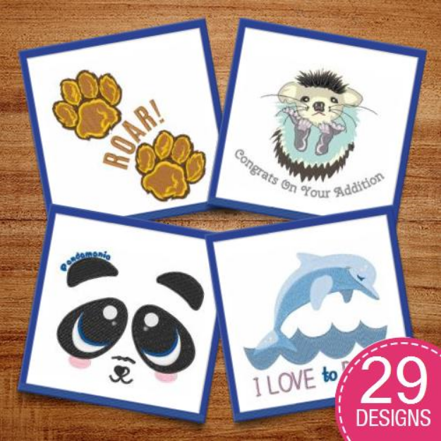 Picture of Animal Antics Embroidery Design Pack