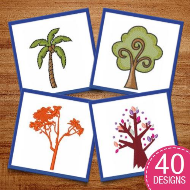 Picture of A Stand Of Trees Embroidery Design Pack
