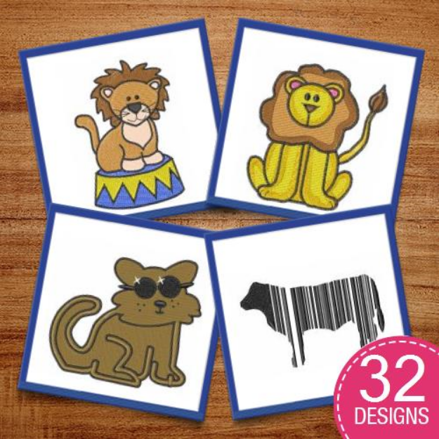 Picture of Wild Wildlife Embroidery Design Pack
