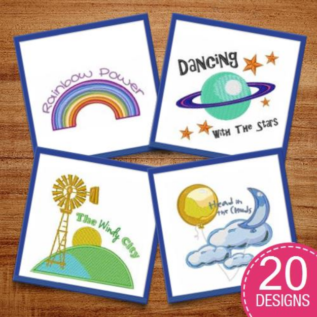 Picture of Sky Delight Embroidery Design Pack